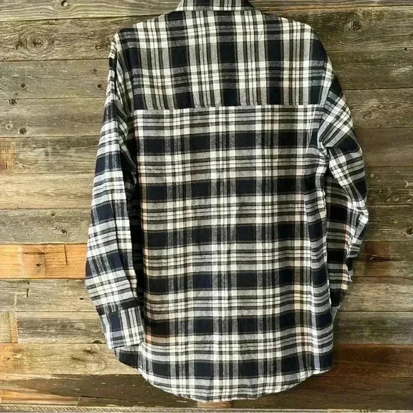 BTC Black and White Flannel Shirt NWT - Picture 4 of 6